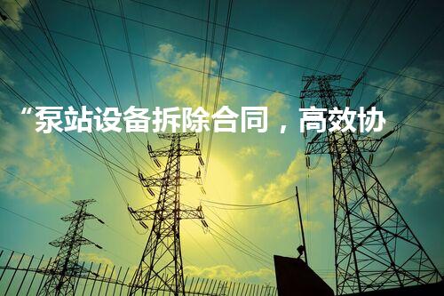 “泵站设备拆除合同，高效协作保障工程顺利进行”