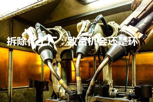 拆除化工厂：致富机会还是环境噩梦？