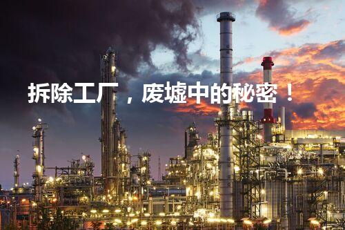 拆除工厂，废墟中的秘密！