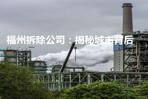 福州拆除公司：揭秘城市背后的神秘力量！