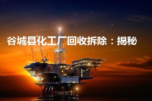 谷城县化工厂回收拆除：揭秘背后的环境治理奇迹！